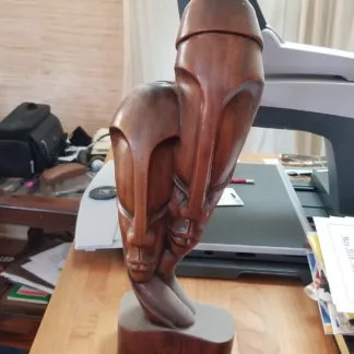 Modern  African male female carving