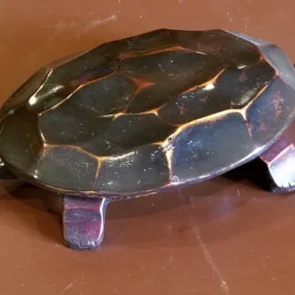 Carved dark turtle box